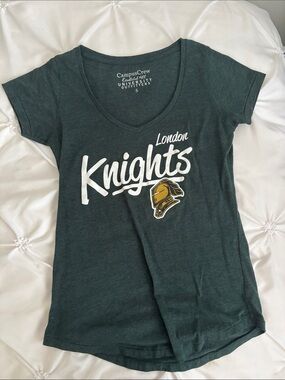 LONDON KNIGHTS V-Neck Women’s Tee in Dark Green